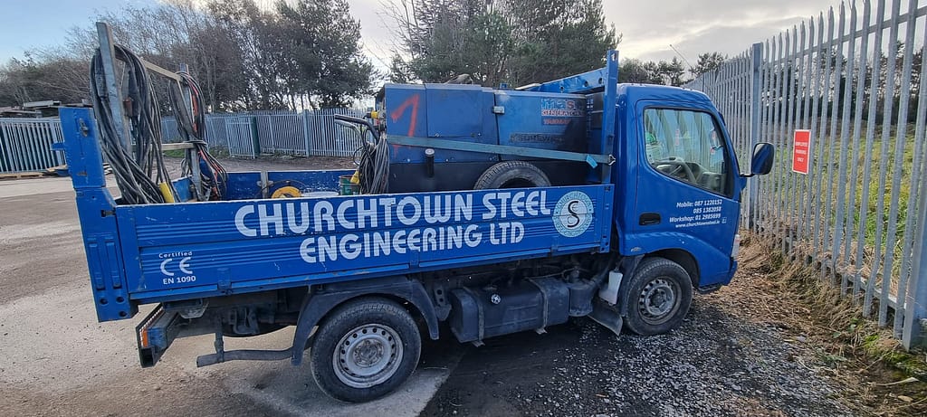 Delivery service truck churchtown steel engineering